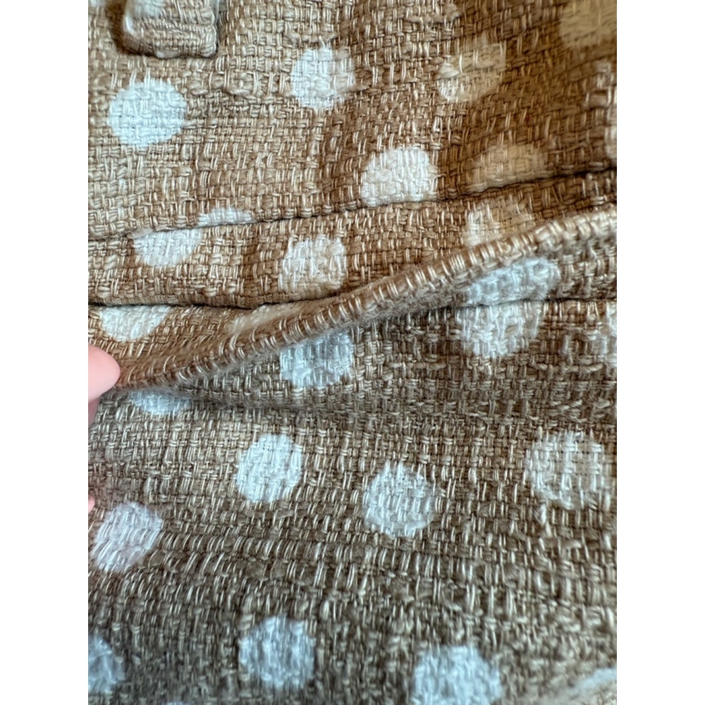 Women's Ann Taylor Pants Size 2 Tan White Polka Dot - Picture 8 of 12